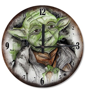 Yıldız Savaşlarından Yoda Şekilli Duvar Saati