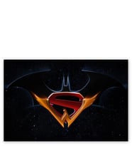 Ahşap Tablo Batman Süperman Ve Wonder Woman Logolar