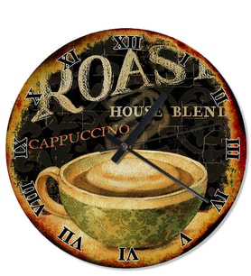Cappuccino Kahve Fincanı Şekilli Duvar Saati