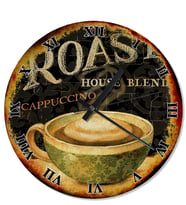 Cappuccino Kahve Fincanı Şekilli Duvar Saati