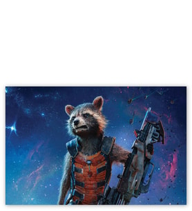 Ahşap Tablo Rocket Racoon Galaksiler Fatihi