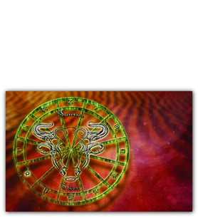 Ahşap Tablo Boğa Burç Astroloji Sembol