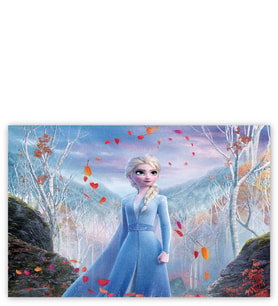 Ahşap Tablo Frozen 2 Queen Elsa Yaprakların Dansı