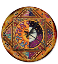 Ay Ve Güneş Tarot Akarlı Duvar Saati