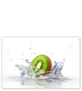 Ahşap Tablo Kiwi Ve Su Sıçraması