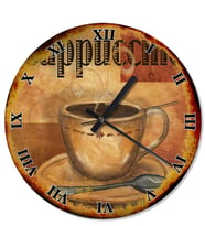 Cappuccino Kahve Dekoratif Duvar Saati