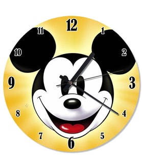 Mickey Mouse Sesiz Duvar Saati