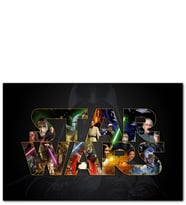 Ahşap Tablo Star Wars Yazı Kompozisyon