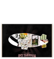 Ahşap Tablo Led Zeppelin Siyah Arkaplan