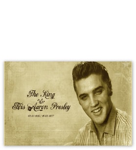 Ahşap Tablo Kral Elvis Aaron Presley Sepya Portre