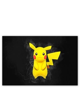 Ahşap Tablo Pokemon Pikachu Görseli
