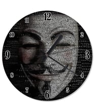 V For Vendetta Maske Mutafak Tipi Duvar Saati