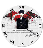 Musatafa Kemal Atatürk Tasarım Duvar Saati