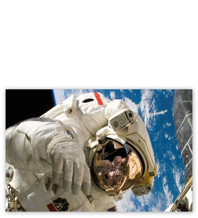 Ahşap Tablo Nasa Astronotu Dünya Manzarası