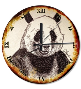 Boz Panda Tasarım Duvar Saati