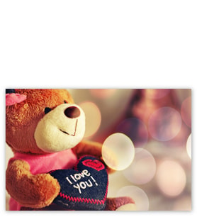 Ahşap Tablo Teddy Bear Seni Seviyorum Kalpli