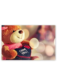 Ahşap Tablo Teddy Bear Seni Seviyorum Kalpli