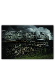 Ahşap Tablo Nostaljik Buharlı Tren