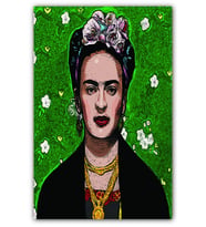 Ahşap Tablo Frida Kahlo Çizim