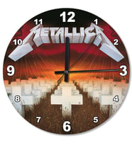 Metalica Death Ahşap Duvar Saati
