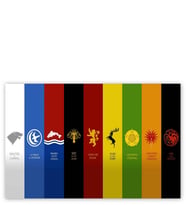 Ahşap Tablo Game Of Thrones Milletler Kompozisyon