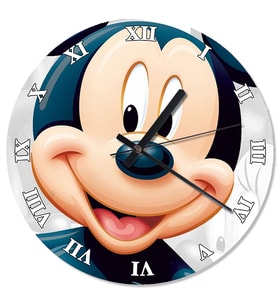 Mutlu Mickey Mouse Baskılı Duvar Saati