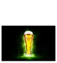 Ahşap Tablo Carlsberg Köpüklü Büyük Bardak Bira