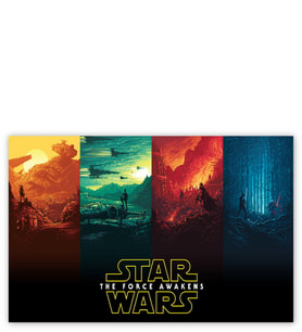 Ahşap Tablo Star Wars Rey Finn Kylo Ren Han Solo Luke Skywalker
