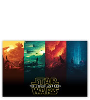 Ahşap Tablo Star Wars Rey Finn Kylo Ren Han Solo Luke Skywalker