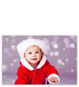 Ahşap Tablo Noel Baba Kostümlü Şirin Bebek