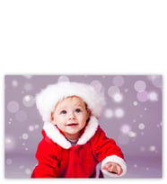 Ahşap Tablo Noel Baba Kostümlü Şirin Bebek