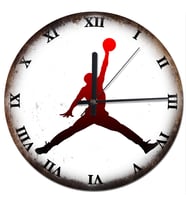Nba Jordan Basket Roma Rakamlı Desenli Duvar Saati