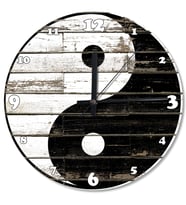 Yin Yang Denge Ahşap Duvar Saati