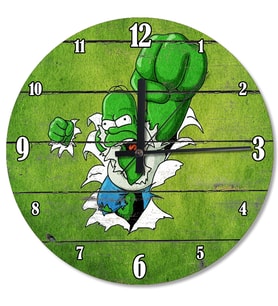 Hulk Homer Simpson Baskılı Duvar Saati
