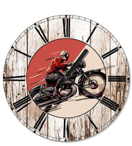 Eski Motorcu Şekilli Duvar Saati