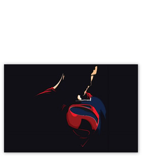 Ahşap Tablo Süperman Adalet Birliği Minimal Art