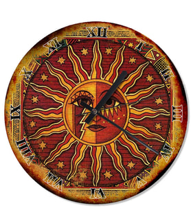 Aztec Güneşi Şekilli Duvar Saati