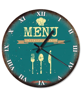 Restoran Menü Aifişi Duvar Saati