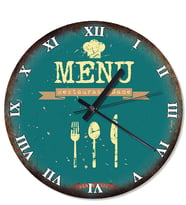 Restoran Menü Aifişi Duvar Saati