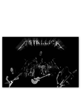 Ahşap Tablo Metallica Rock Grubu Karanlık Arkaplan