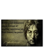 Ahşap Tablo John Lennon Barış Mottosu