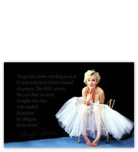 Ahşap Tablo Marilyn Monroe Beyaz Elbiseli
