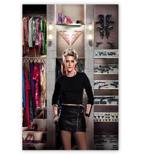 Ahşap Tablo Charlie'nin Melekleri Kristen Stewart Giyinme Odasında