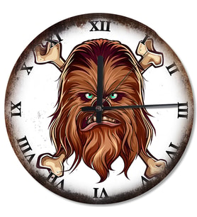 Star Wars Chewbacca Sessiz Duvar Saati