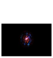 Ahşap Tablo Holografik Renkli Küre Siyah Zemin