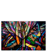 Ahşap Tablo Graffiti İçiçe Renkli Harfler