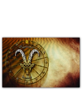 Ahşap Tablo Oğlak Burcu Burç Astroloji Sembol