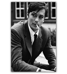 Ahşap Tablo Alain Delon Sigara İçen