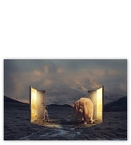 Ahşap Tablo Uyurgezer Kız Ve Narnia Aslanı