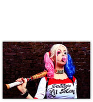 Ahşap Tablo Harley Quinn Cosplay